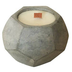 2 Velas aromaticas en bases de concreto Hexagonal, con cera de soya y pabilos de madera Monte Vitro