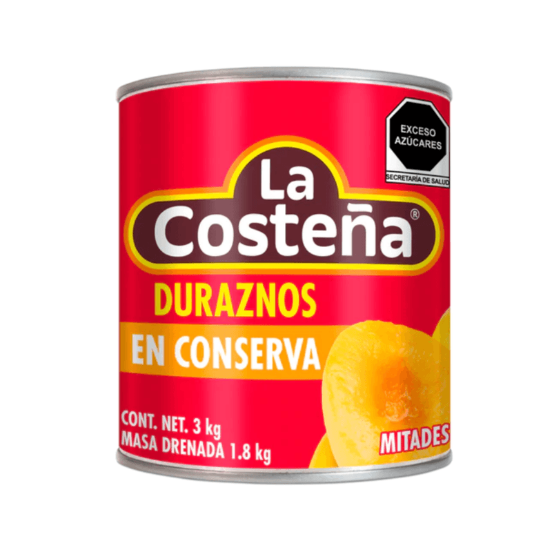 Duraznos en Mitades La Costeña - Lata 3 kg
