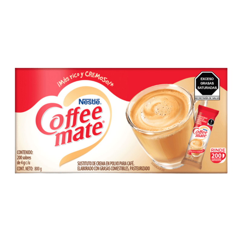 Crema para Café Coffee Mate - Paquete 200 Sobres de 4g