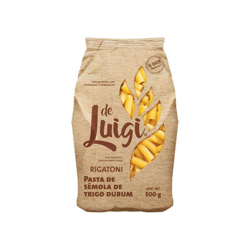 Pasta Rigatoni De Luigi - Bolsa 500 g