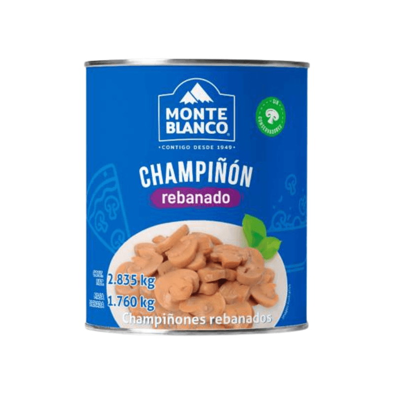 Champiñones Rebanados Monte Blanco - Lata 2.8 kg