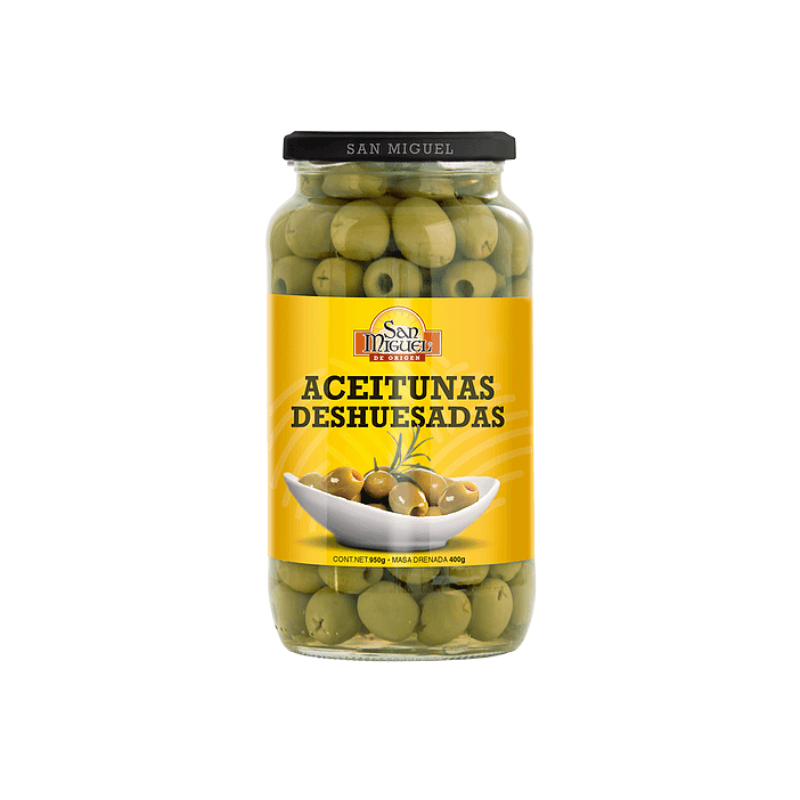 Aceitunas sin Hueso San Miguel - Frasco 950 g