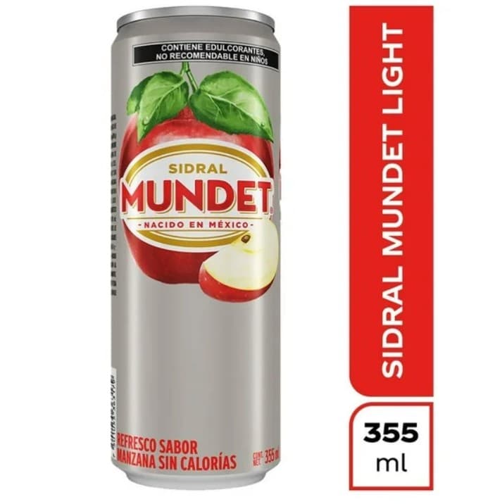 Sidral Mundet Light - Paquete 12 Latas de 355mL