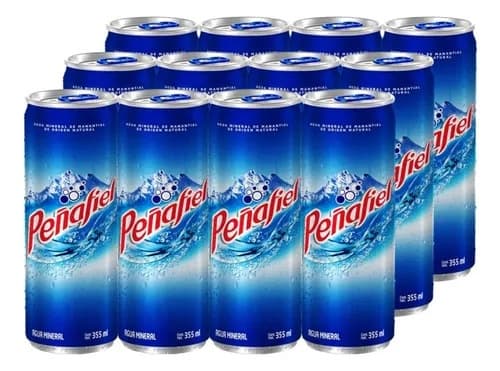 Agua Mineral Peñafiel Lata 355 ml Paquete 12 Piezas - Caja 12 Latas de 355mL