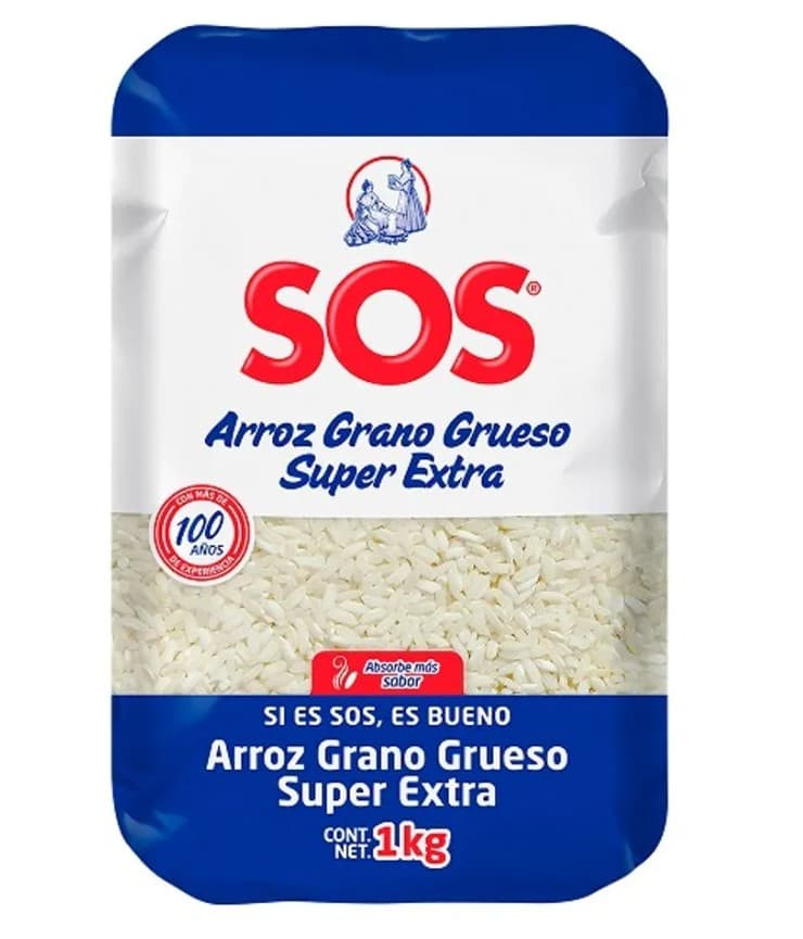 Arroz SOS Grano Grueso Super Extra - Bolsa 1 kg