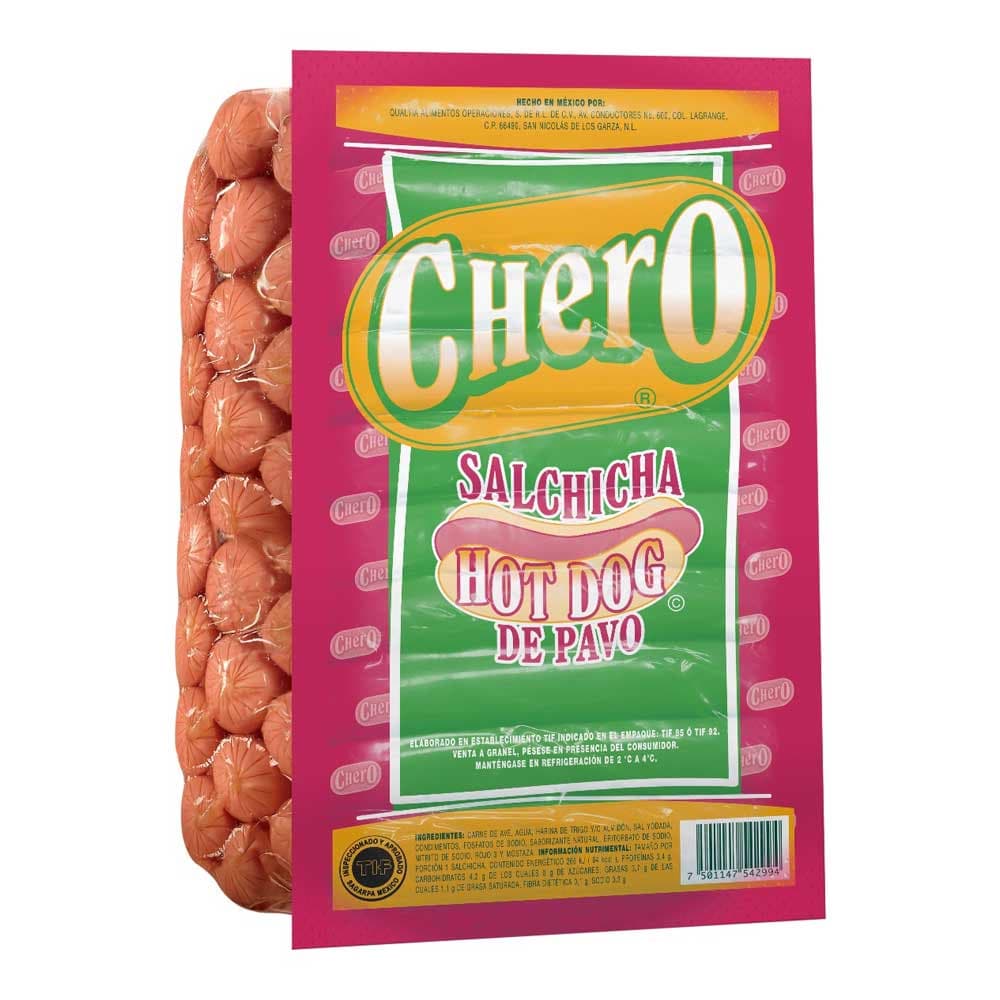 Salchicha de Pavo Chero - Bolsa 3 kg