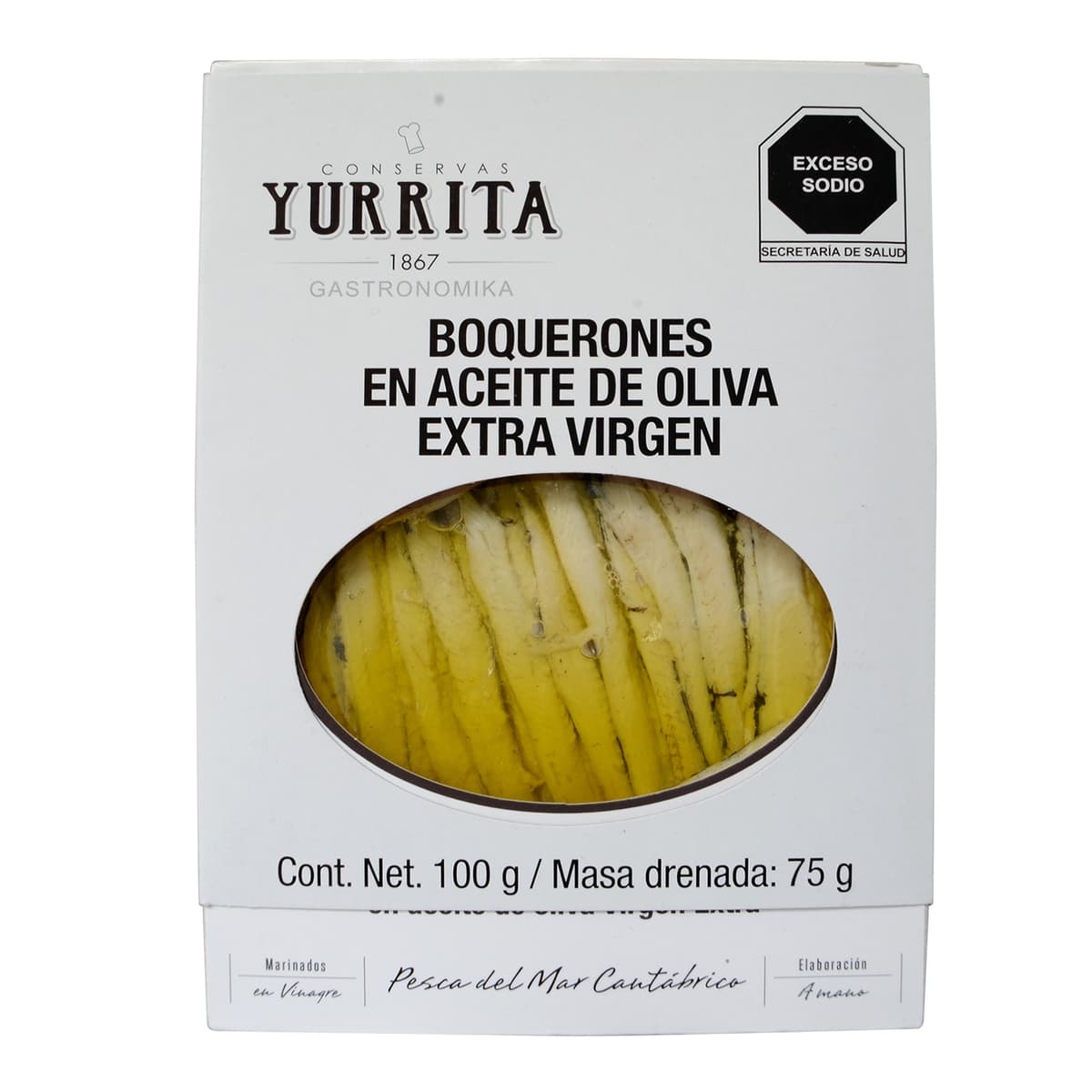 Boquerones en Aceite de Oliva Yurrita - Bandeja 90 g