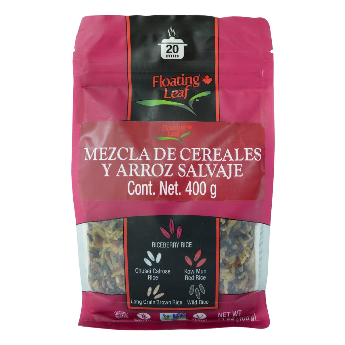 Mezcla de Cereales y Arroz Salvaje Floating Leaf - Bolsa 400 g