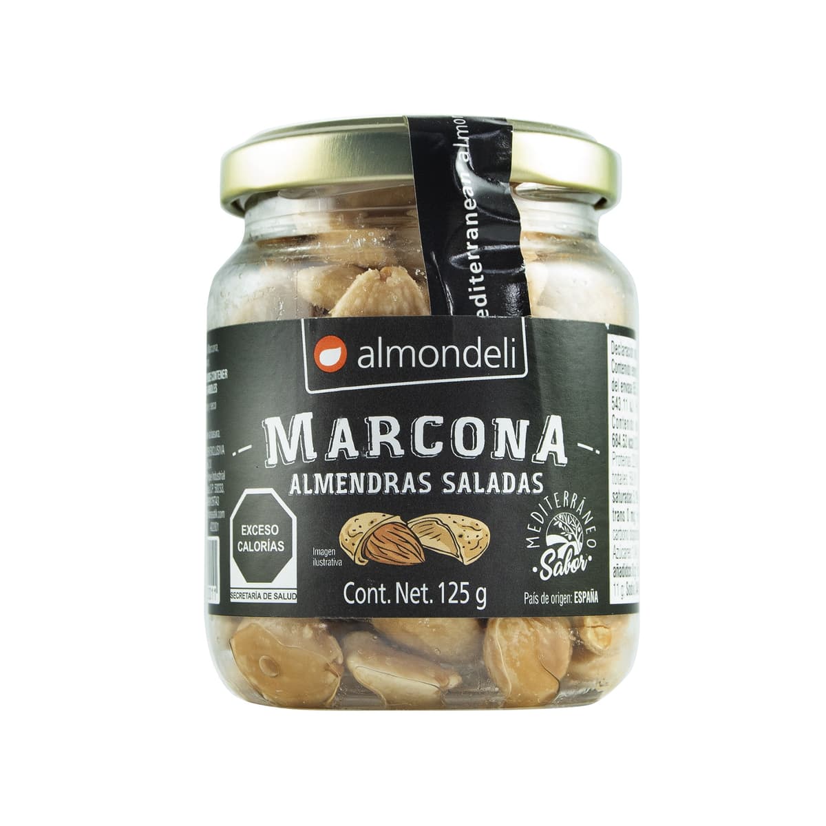 Almendra Marcona Pelada Frita Almondeli - Frasco 125 g