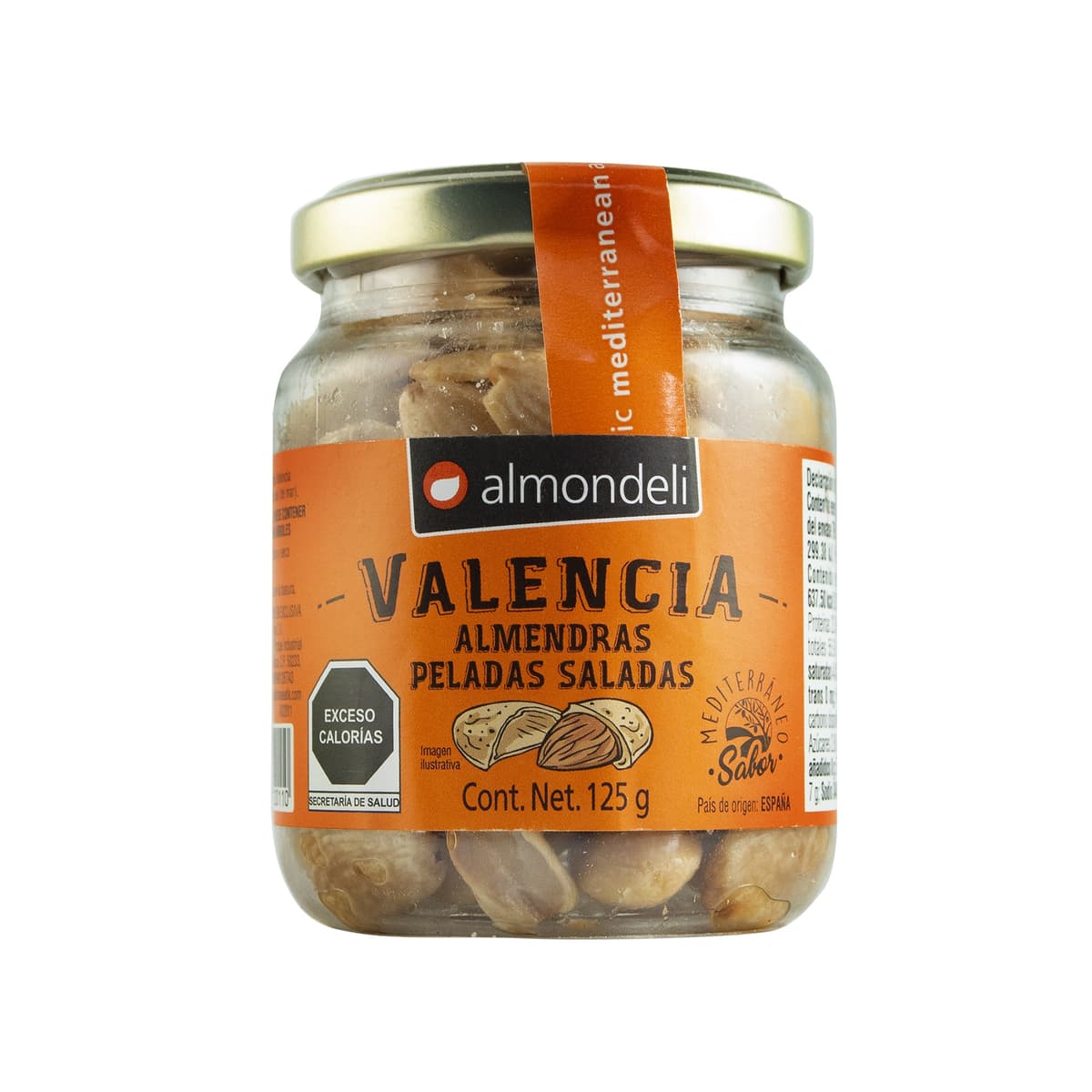 Almendra Valencia Pelada Frita Almondeli - Frasco 125 g