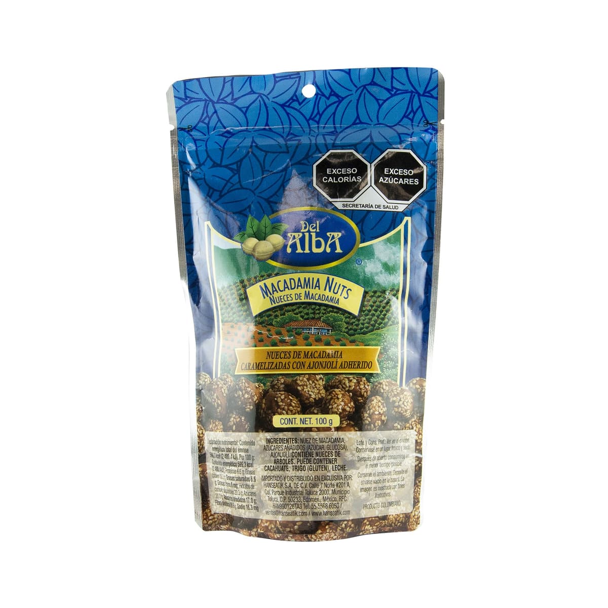 Macadamia Caramelizada con Ajonjolí Del Alba - Bolsa 100 g