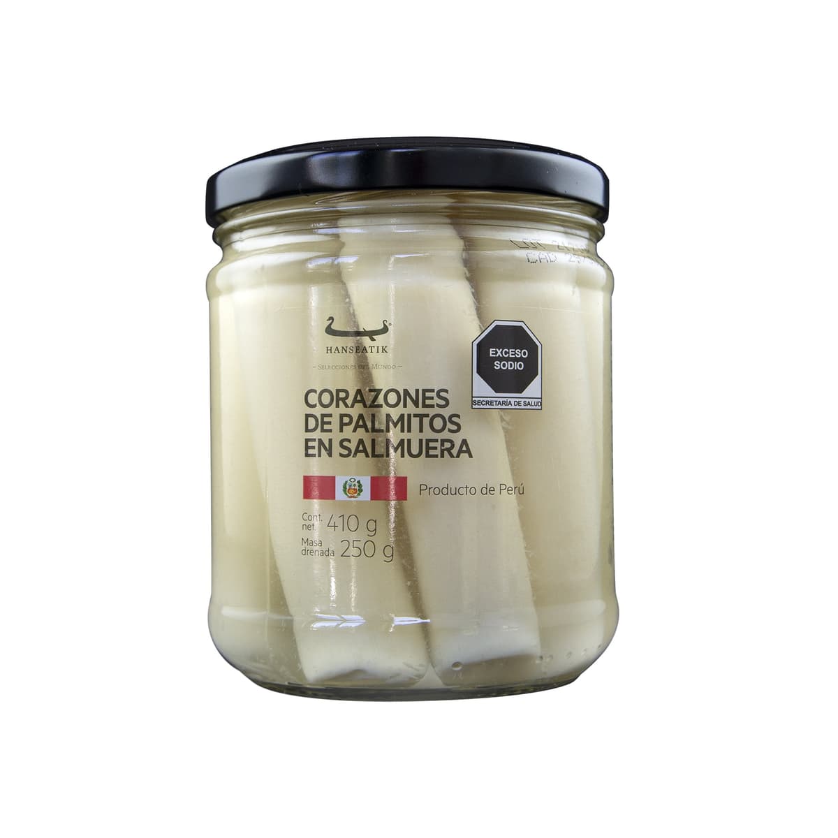 Corazones de Palmito en Salmuera Hanseatik - Frasco 410 g