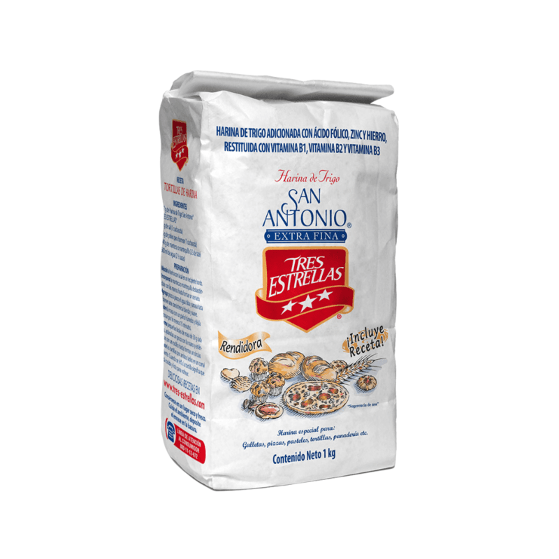 Harina de Trigo Tres Estrellas - Bolsa 1 kg