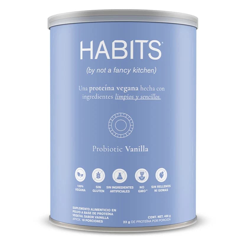 Habits Proteína Vegetal, Sabor Vainilla - Bote 488 g