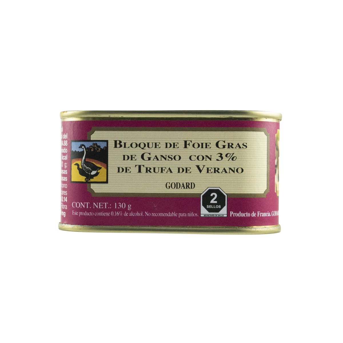 Bloc Foie Gras de Ganso con Trufa de Verano 3% Godard - Lata 130 g