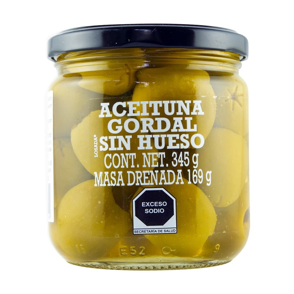 Aceituna Gordal sin Hueso Losada - Frasco 345 g