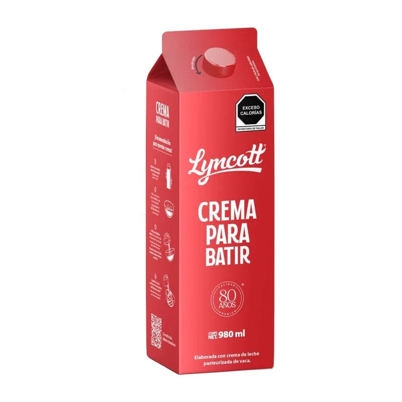 Crema para Batir Lyncott, Tetrapack 1L