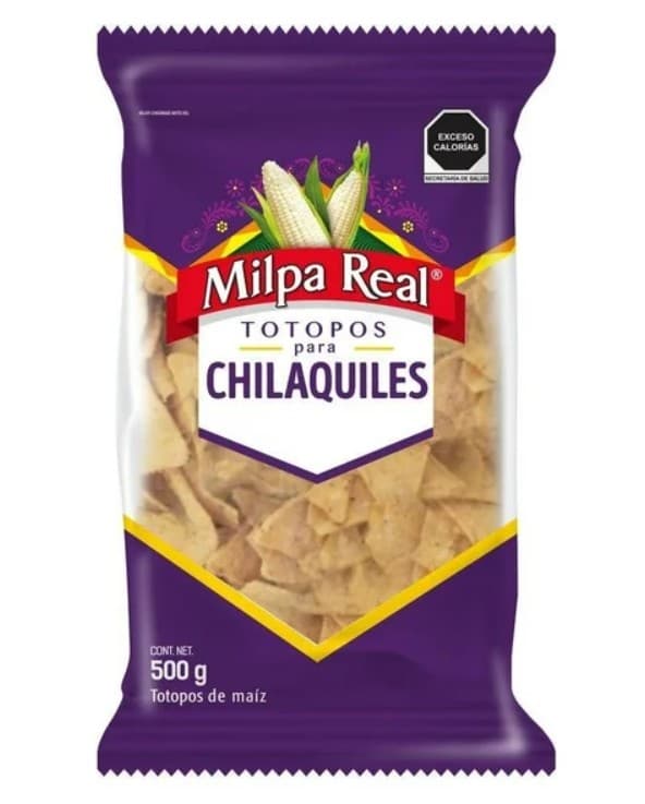 Totopo Chilaquiles Milpa Real - Charola 3 Paquetes de 500g