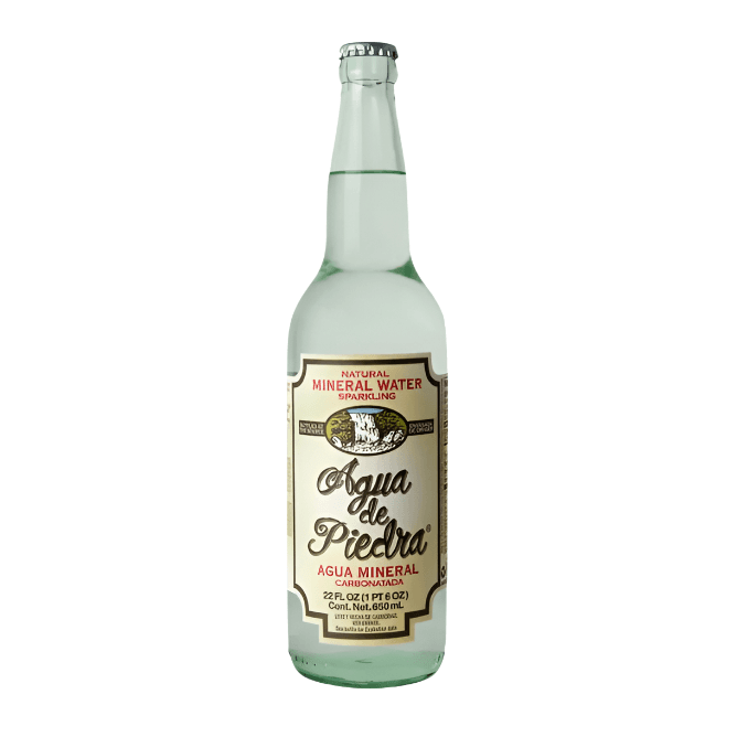 Agua Mineral Agua de Piedra con Gas Vidrio - Paquete 12 Botellas de 650 ml
