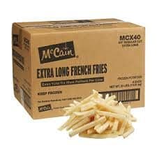 Papa Recta Sazonada 3/8 con Cáscara en Puntas Mccain