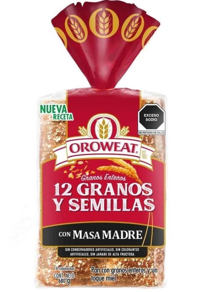 Pan 12 Granos y Semillas Oroweat