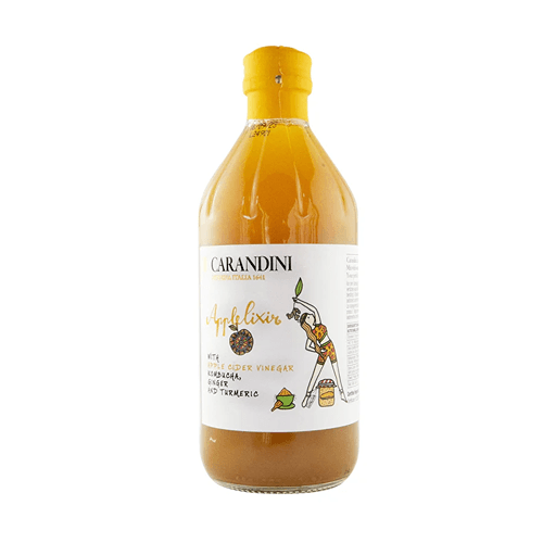 Vinagre de Manzana Kombucha, Jengibre, Cúrcuma Carandini - Botella 500 ml