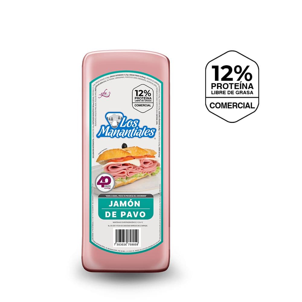 Jamón de Pavo y Cerdo Manantiales -