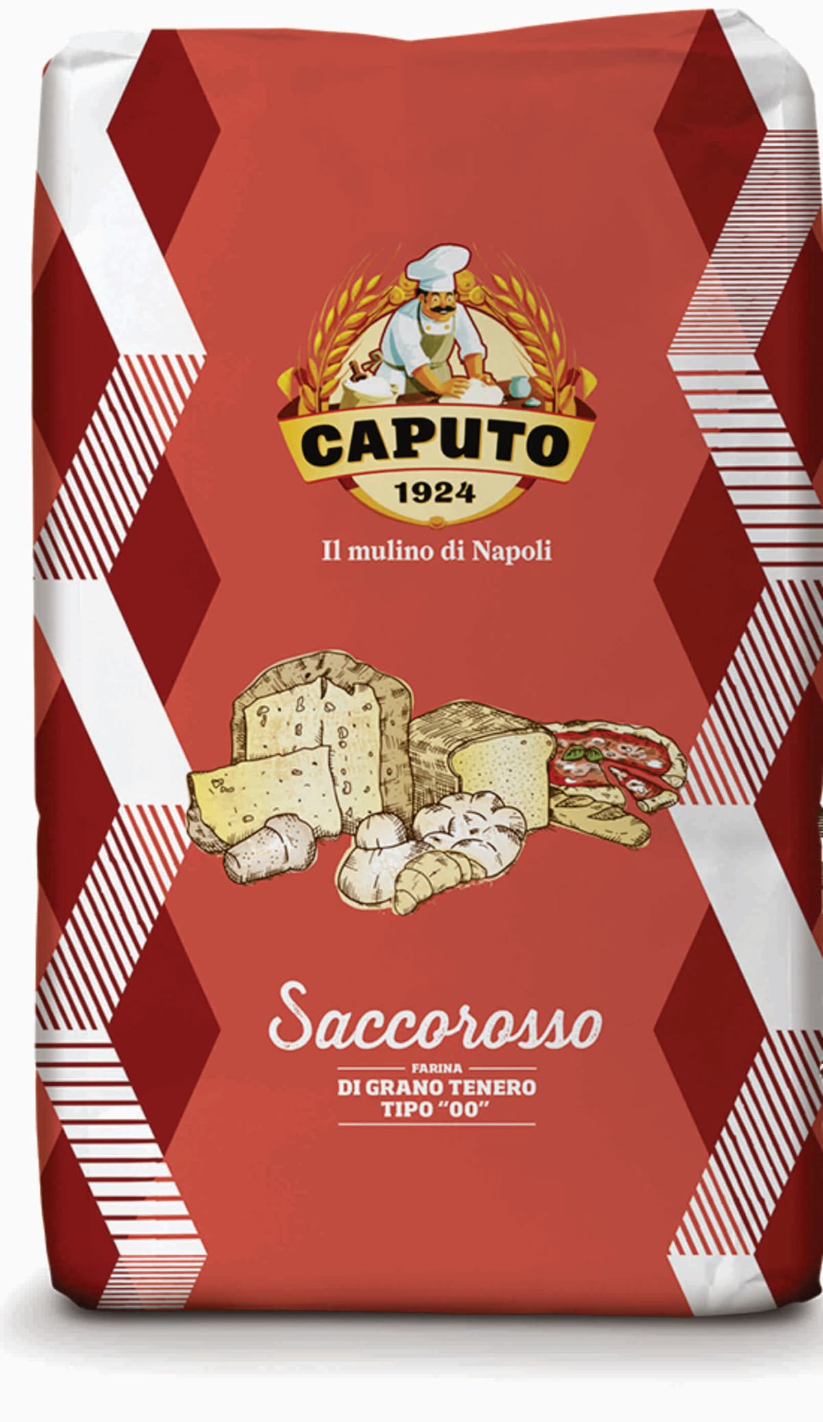 Harina Caputo 00 Pizza Roja Renforza - Bulto 25 kg