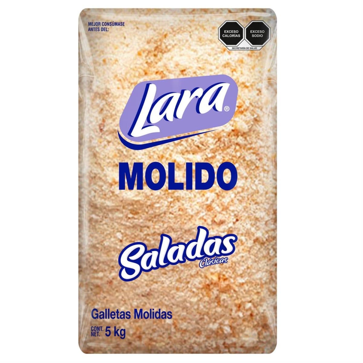 Galleta Molida Salada - Charola 5 Paquetes de 5kg