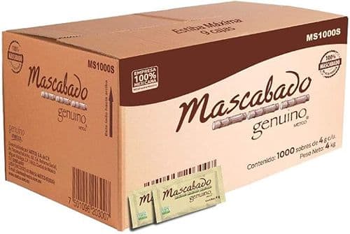 Azúcar Mascabado en Sobres - Caja 1000 Sobres de 4g