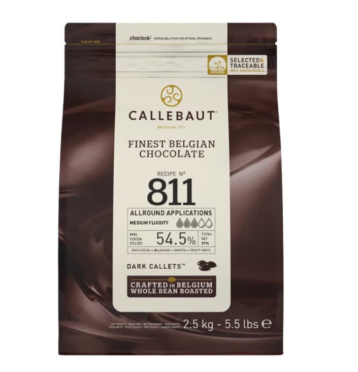 Chocolate Semi Callebaut - Pieza 1 Paquete de 2.5kg