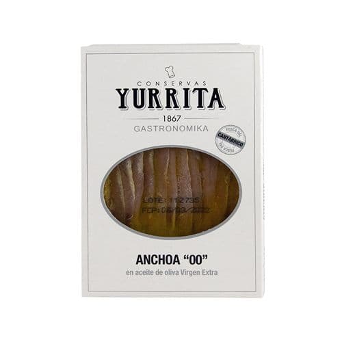 Anchoa 00 del Cantábrico en Aceite de Oliva Yurrita - Bandeja 90 g