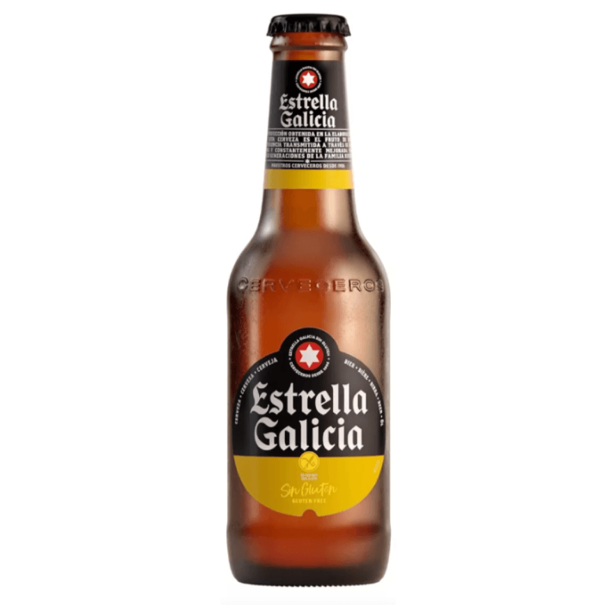 Cerveza Estrella Galicia Gluten Free - Paquete 24 Botellas de 330 ml