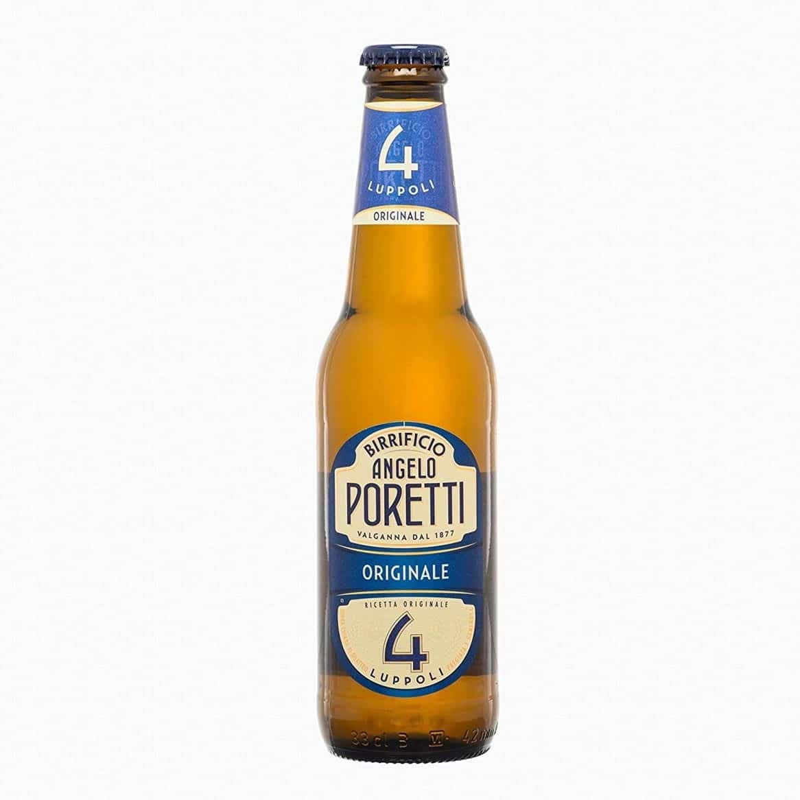 Cerveza Birra Poretti 4 Cebadas - Caja 24 Latas de 330ml