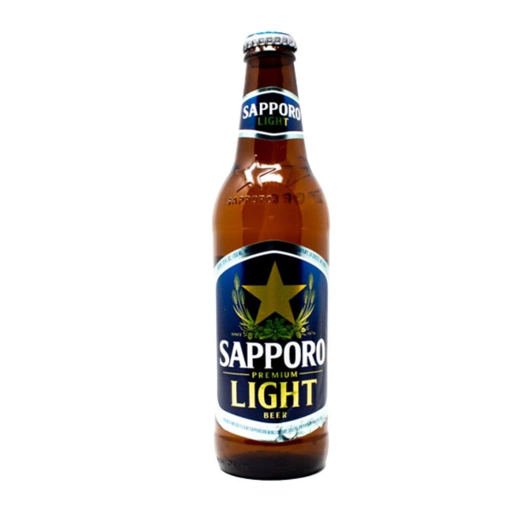 Cerveza Sapporo Beer Light Vidrio - Paquete 24 Botellas de 355 ml