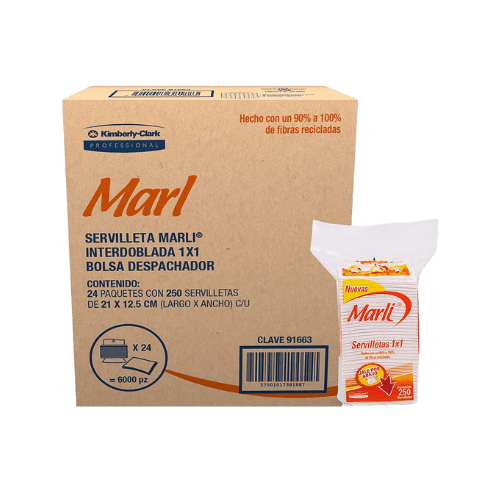 Caja De Servilletas 1x1 Marli - Caja 12 Piezas