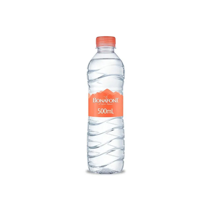 Agua Natural Bonafont Botella 500mL, Caja de 18