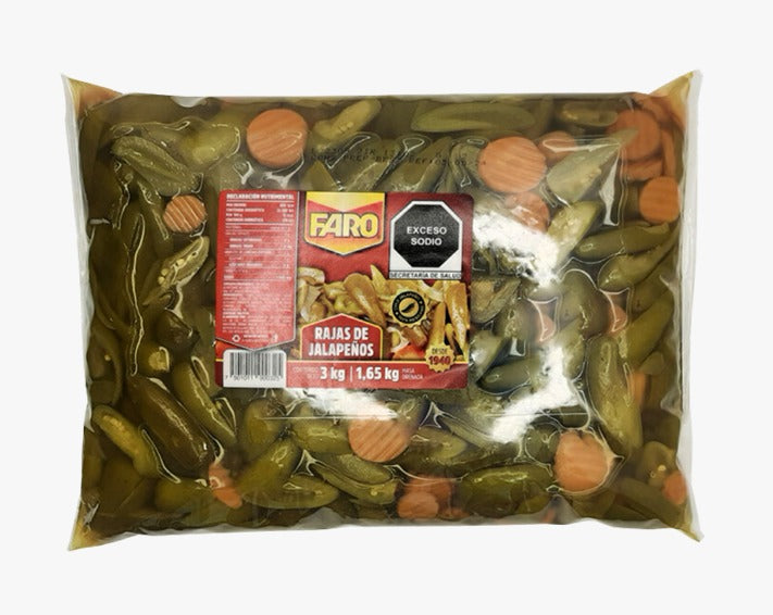 Chile Jalapeño Entero Al Minuto, 6 Bolsas de 3kg