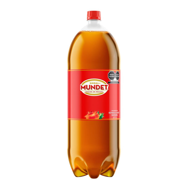 Refresco de Manzana Sidral Mundet Botella 3L, Caja de 4