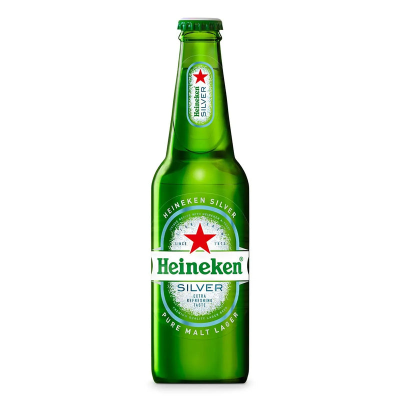 Cerveza Heineken Silver Botella 355mL, Caja de 24