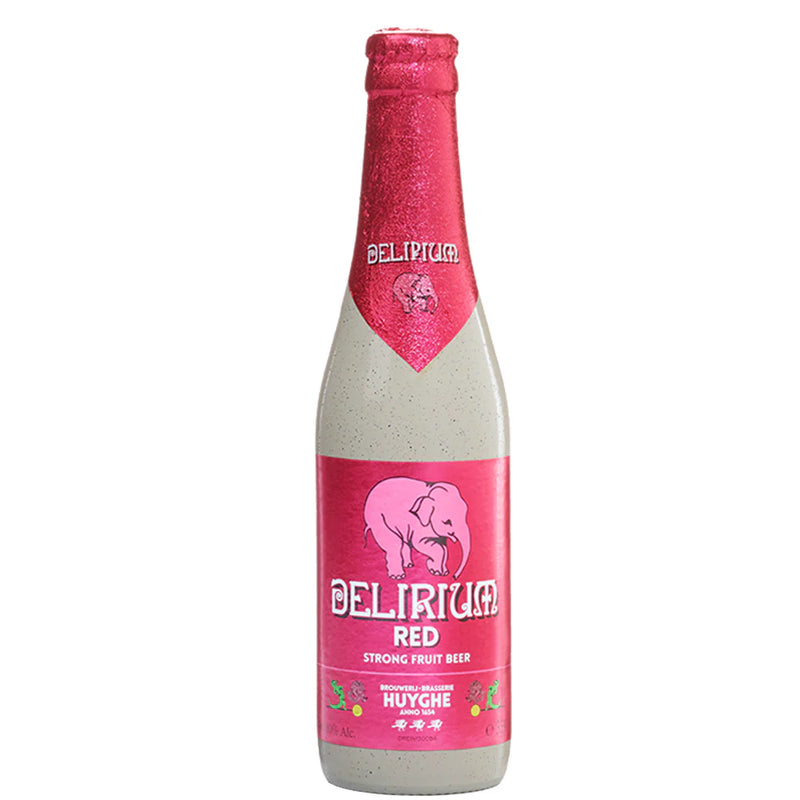 Cerveza Delirium Red Botella 330mL, Caja de 24