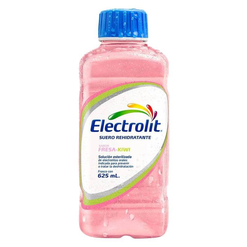 Suero Sabor Fresa Kiwi Electrolit Botella 625mL, Caja de 12