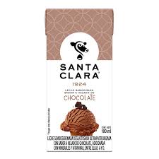 Leche Sabor Chocolate Santa Clara, Tetrapack 180mL