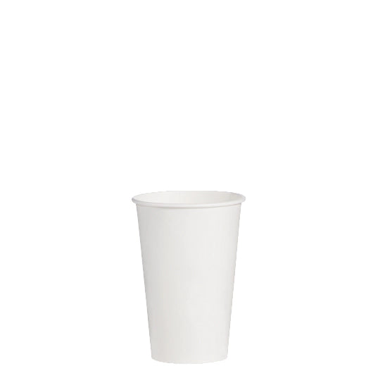 Vaso de cartón No. 16 blanco Solo con 50 piezas | 20 und por caja
