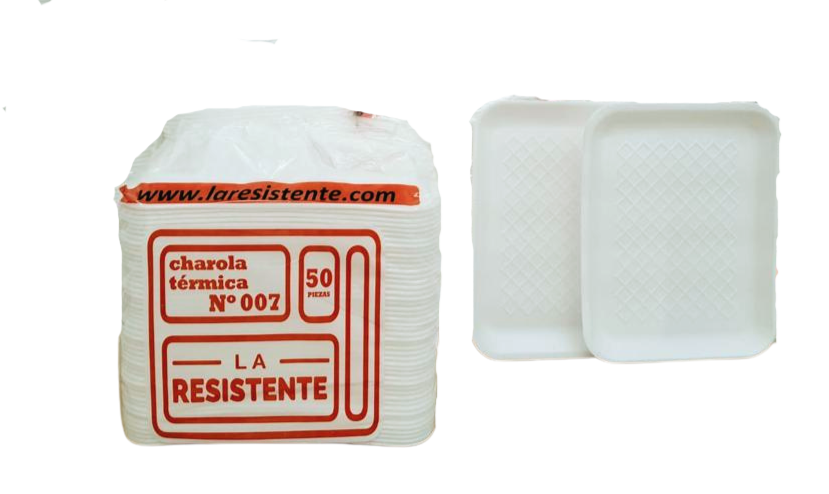 Charola 007 La resistente con 50 piezas | 10 und por colchón