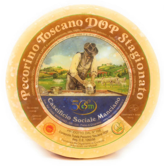 Queso Pecorino Toscano Manciano DOP, Porción 2kg