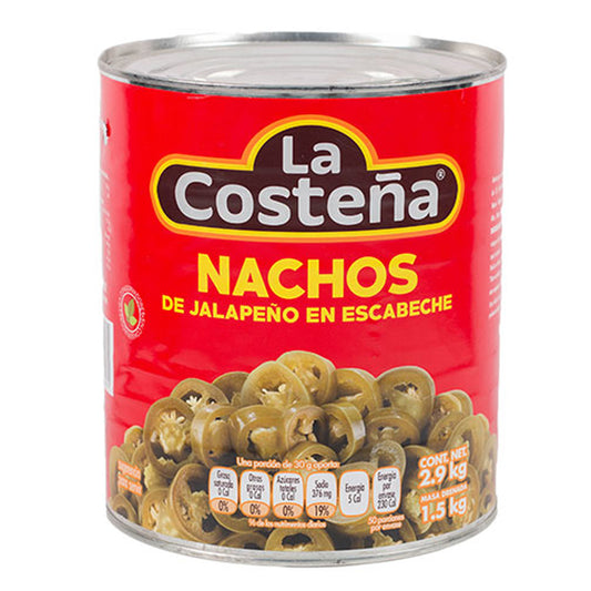 Chiles Nachos de Jalapeño La Costeña, Lata 2.9kg