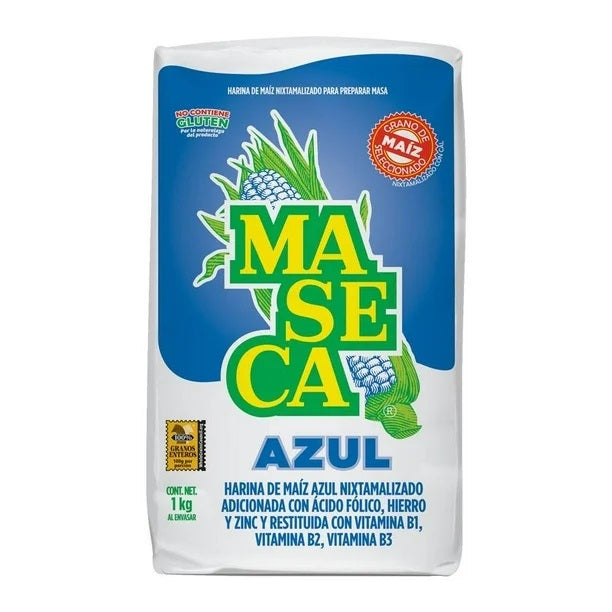 Harina de Maíz Azul Maseca, Paquete 1kg