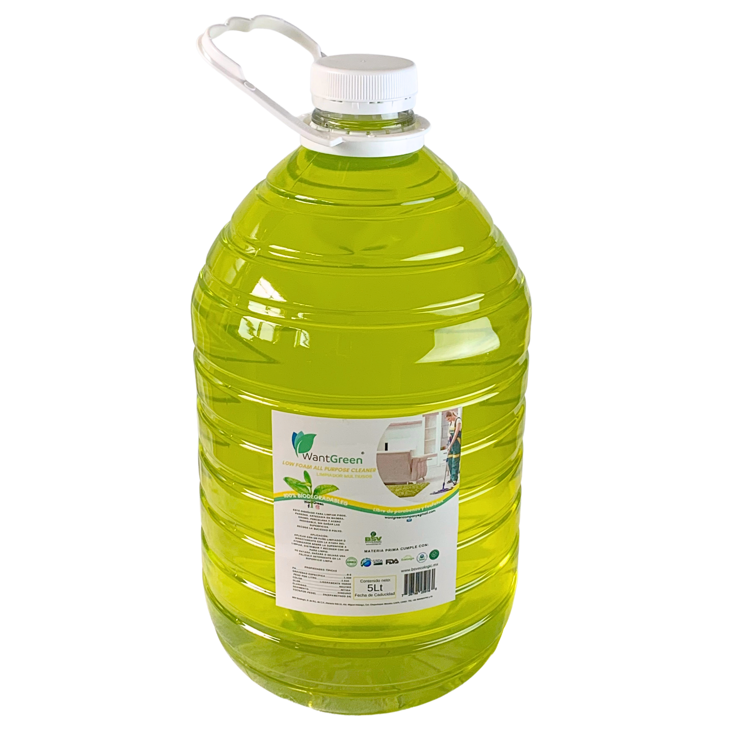 Limpiador Wantgreen Multipropósito Baja Espuma, Bote 1L