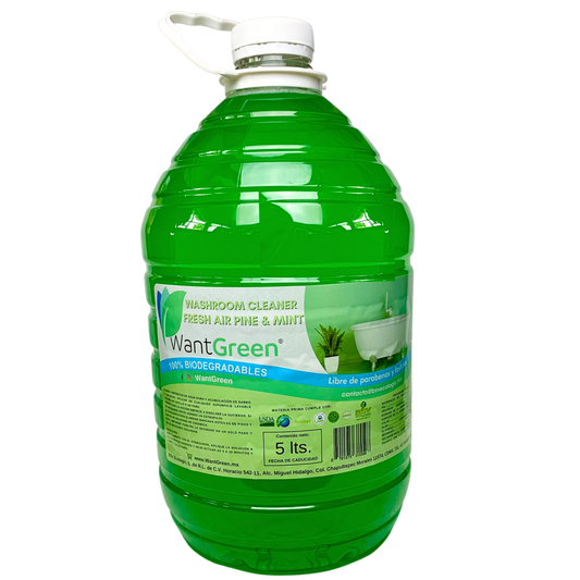 Limpiabaños Aroma Pino y Menta Wantgreen, Bote 5L